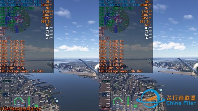 《微軟模擬飛行2024》7款A卡和2款CPU測試，9800X3D更配7900 XTX-9803
